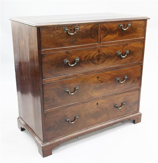 A George III mahogany chest W.3ft 3.5in.